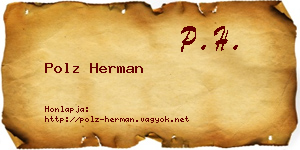 Polz Herman névjegykártya